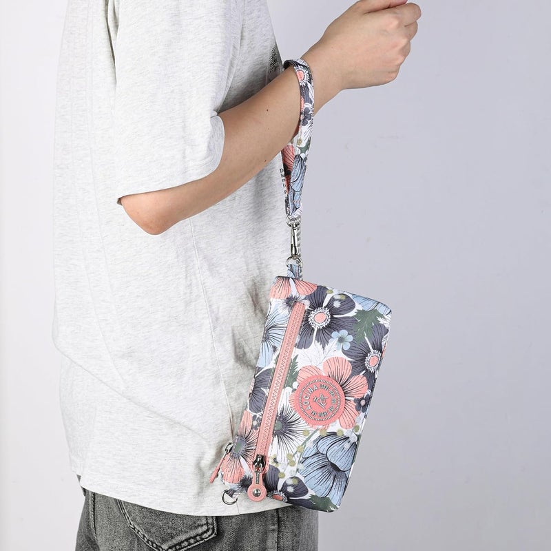 AOCINA Small Wristlet Wallet for Women RFID Blocking Crossbody Purse Gifts for Valentines Day Nylon Cell Phone Purses - Image 2